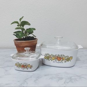 Vtg Corning Ware Spice of Life Casserole Dishes